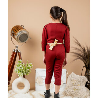 Kids Cave Solid Girls Jumpsuit view 2