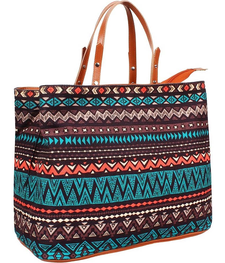 Anekaant Sling Bag Canvas Set of 1 ( Turquoise ) view 2