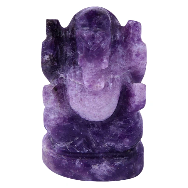 Amethyst Crystal Ganesha Handmade God Ganpati, Ganesha for Pooja, Home Décor, Car Dashboard and Pooja(KI_109) by Krishna Impex view 2
