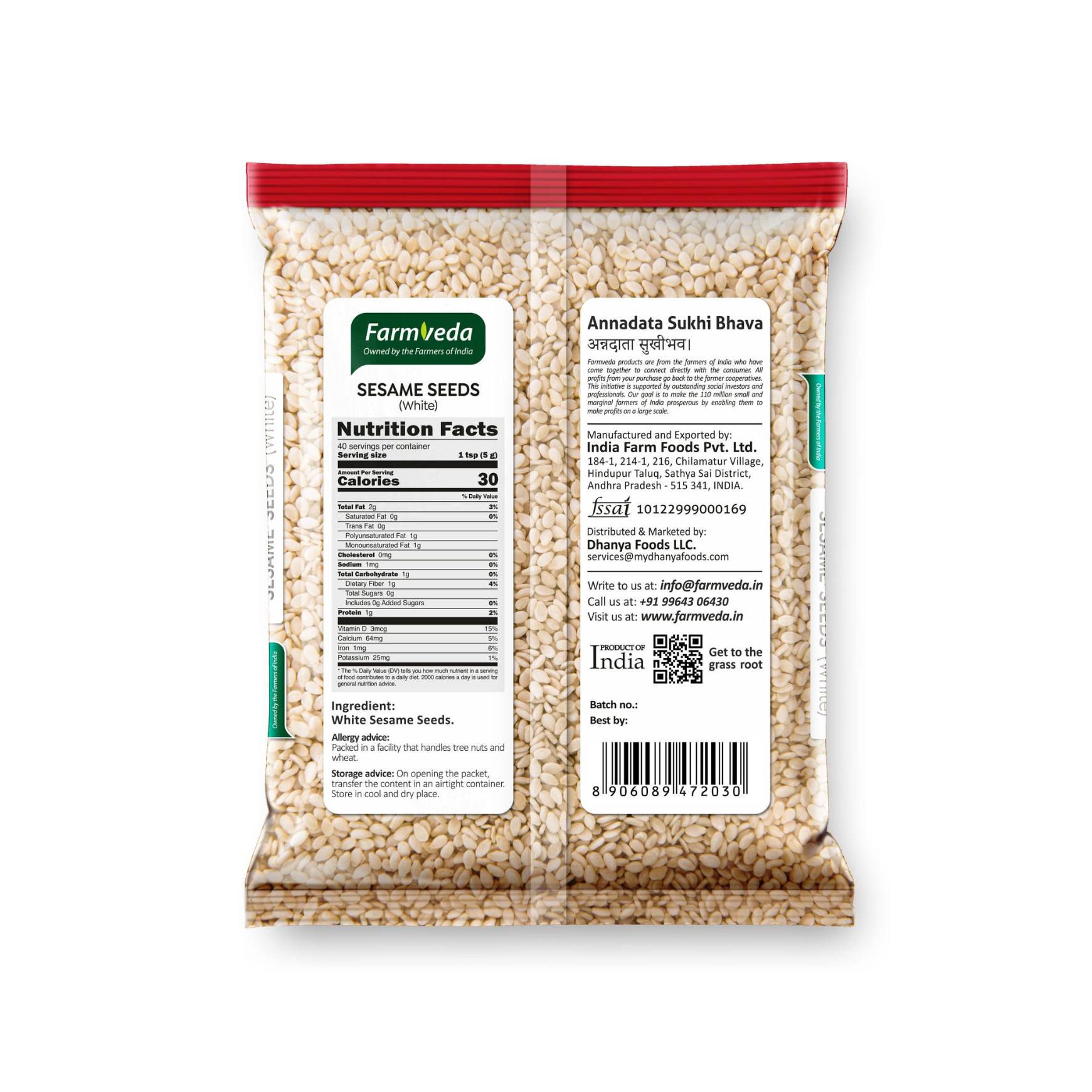 Farmveda White Sesame Seeds - 200g view 2