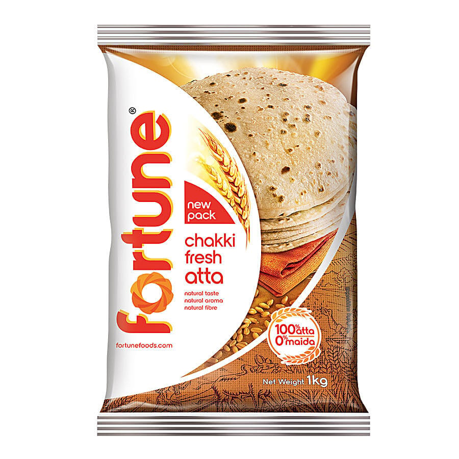 Fortune Chakki Fresh Atta, 1Kg view 2