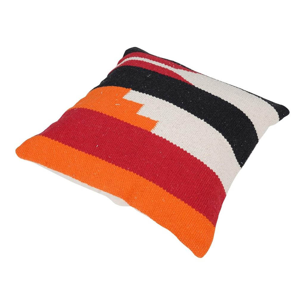 Lalawat-Export Cushion Cover Cotton Throw Pillows Boho Handmade Knit case Sofa Decor Fringes (Square, 16x16 Inches) LLE_15 view 2