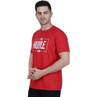 Life Dream Mens Red Block Print Cotton Blend Round Neck T-Shirt view 2