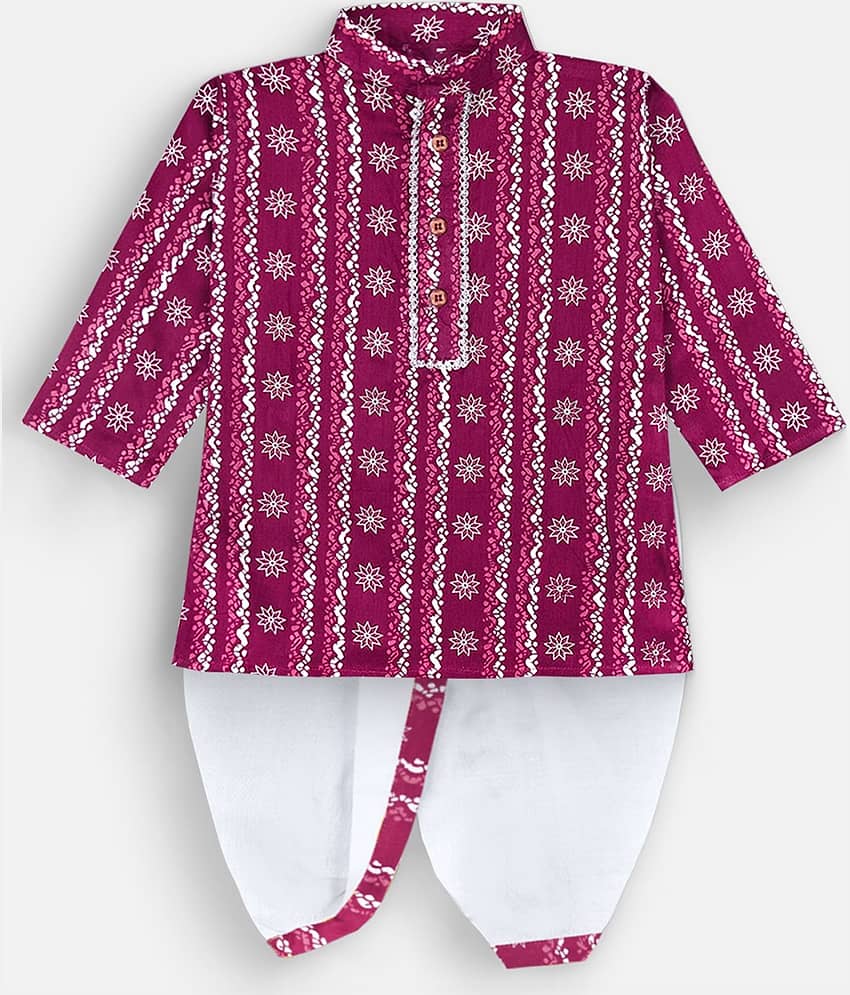 mustmom Baby Boys Bright soft and comfortable Ethnic Kurta and Dhoti Set