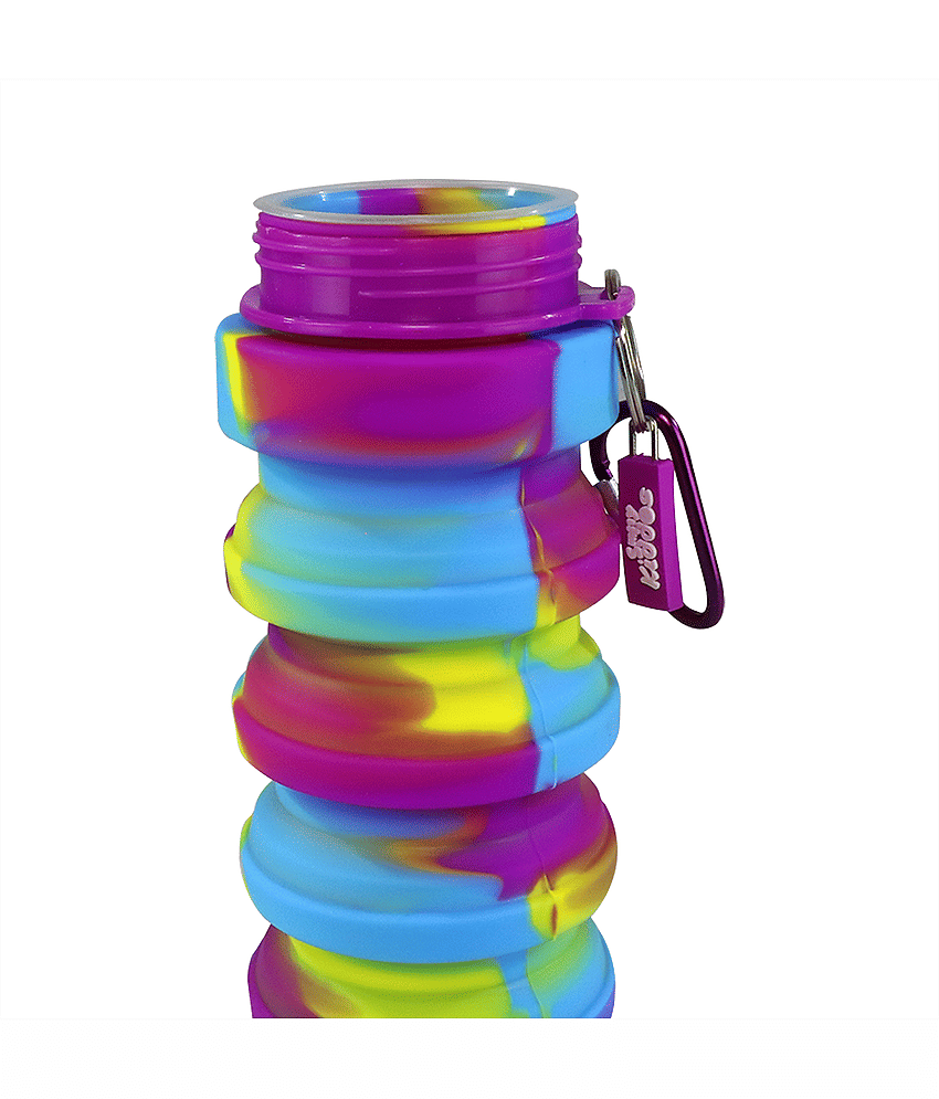 Silicone water Bottle- Purple view 2