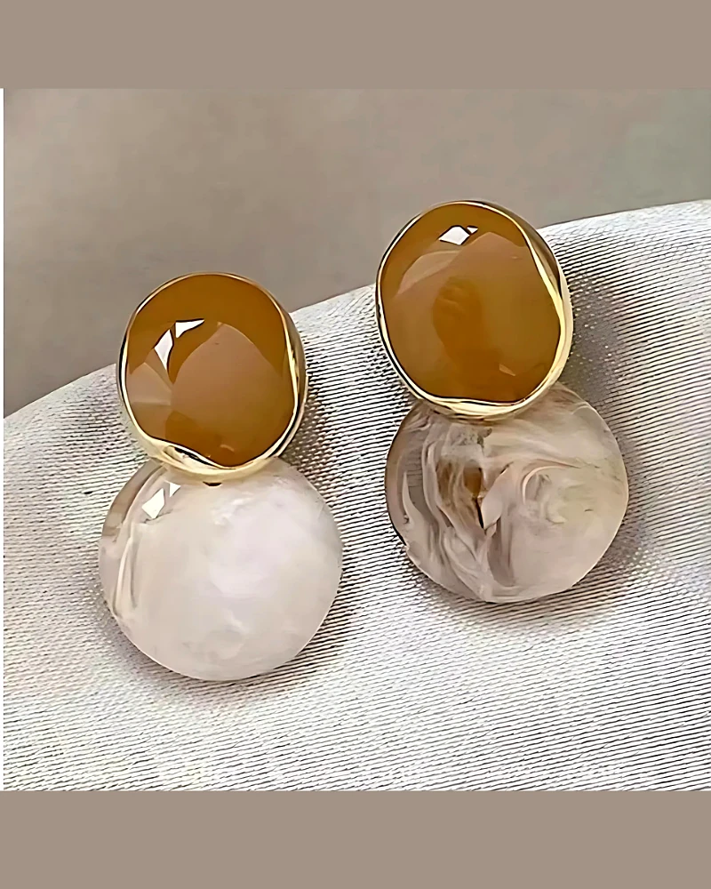 Chocolaty Affair Pearl Stud Earrings - Elegant Fashion Jewelry by Print Magical Gifts by Print Magical Gifts