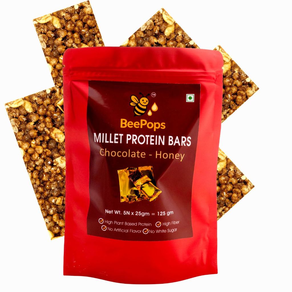 BeePops Super Savor Protein Bars-Chocolate & Honey (5NX25G)