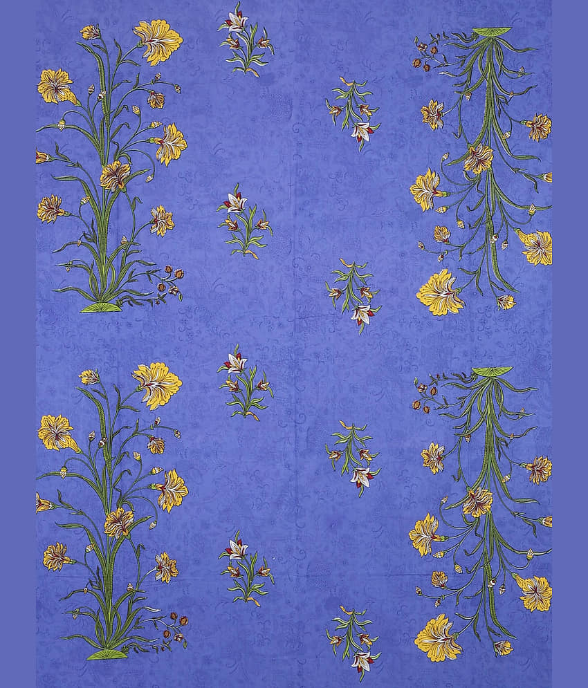 HOME Cotton Double Bedsheet ( Blue ) view 2