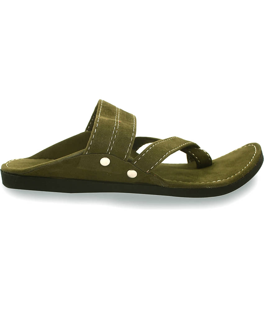 rajeraj Green Men's Kolhapuris view 2