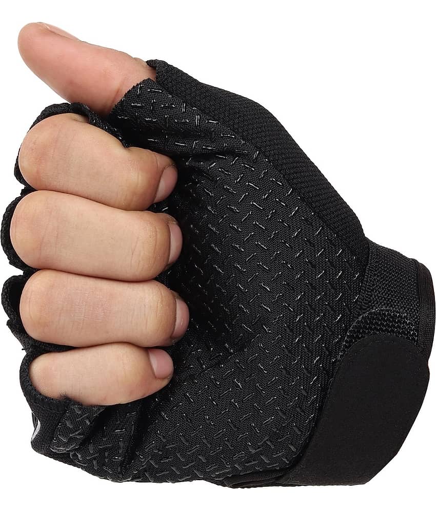 Auto Hub Half Fingers Nylon Riding Gloves ( Pair of 1 ) view 2