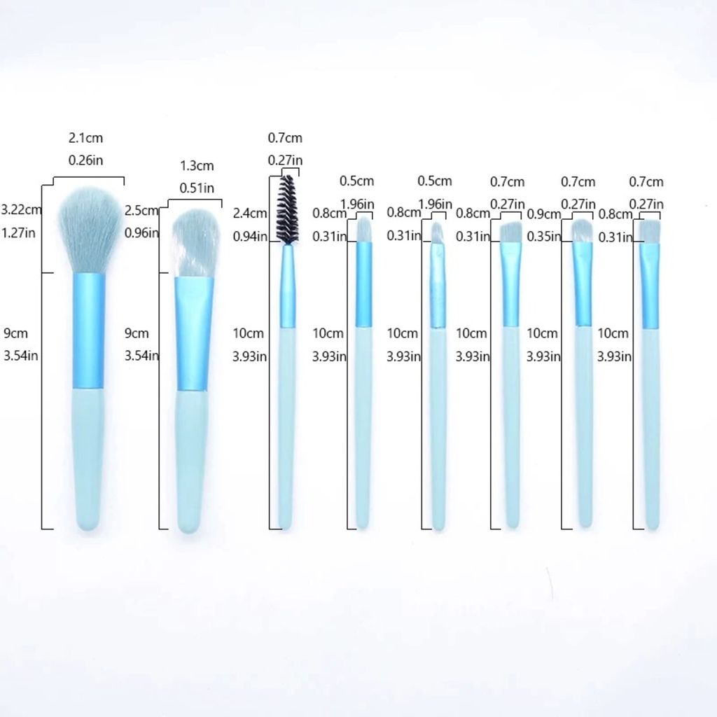 Trendzie Care Professional Makeup Brush Set (8-Pcs) Multicolors view 2