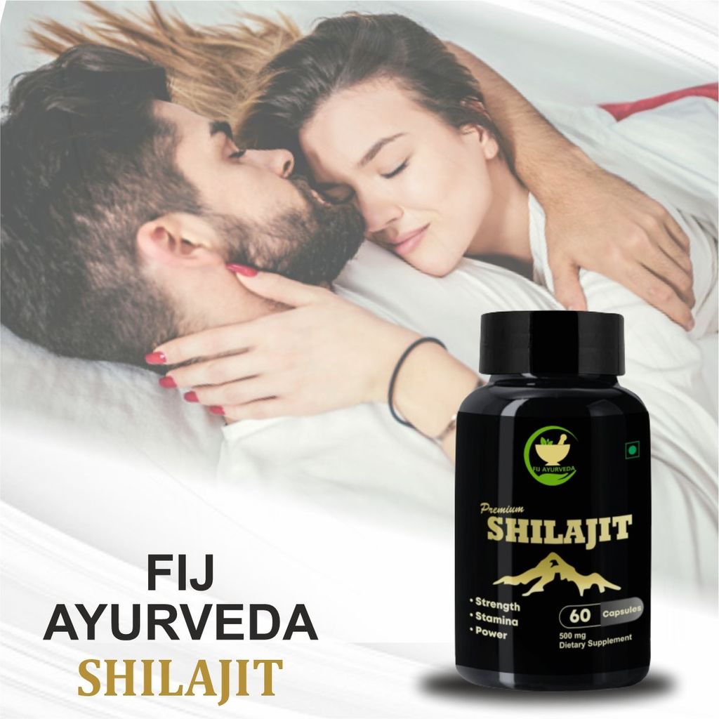 FIJ AYURVEDA Premium Shilajit/Shilajeet Extract Capsule for Strength, Stamina and Power- 500mg 60 Capsules (Pack of 1) view 2