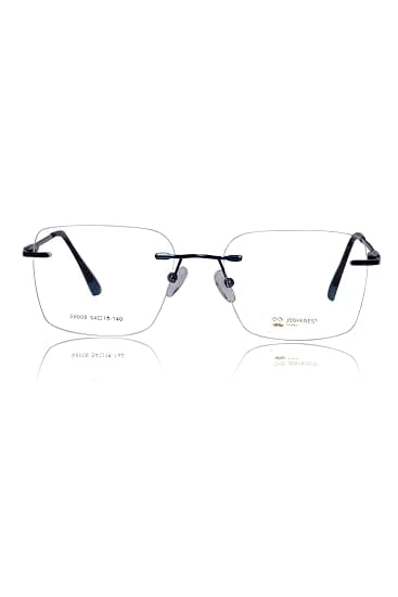 Jodykoes® Premium Rimless Frame for Women and Men: Stylish Rectangle Spectacle Eyeglasses with Anti-Glare Coating view 2