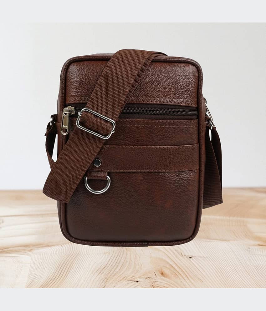 Torrento Brown Solid Messenger Bag