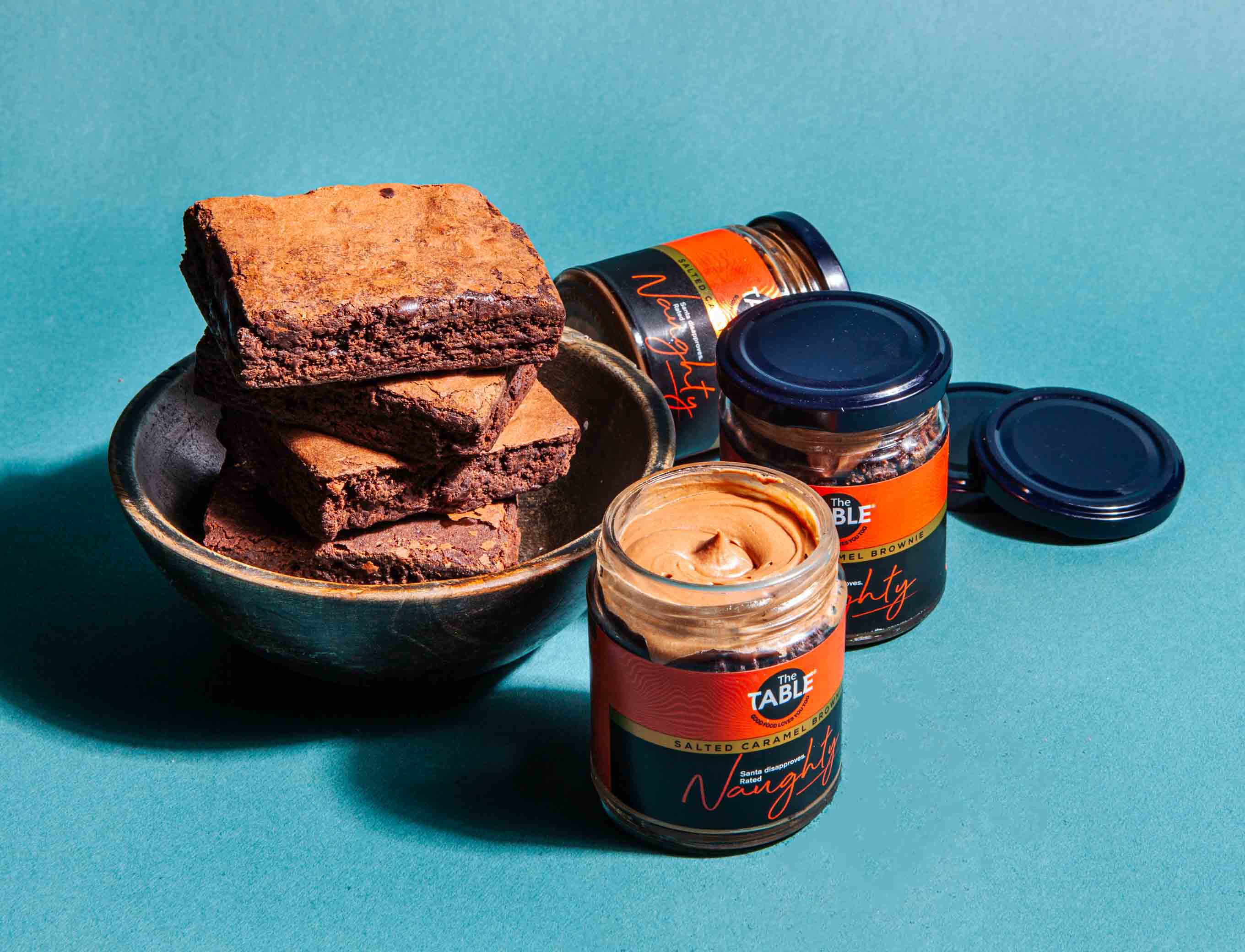 Salted caramel brownie jar
