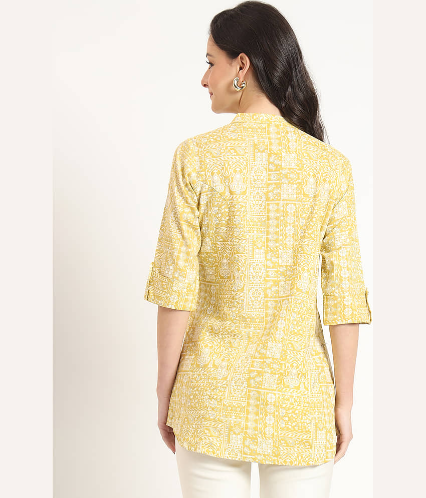 Divena Women's Cotton Tunic ( Yellow ) view 2