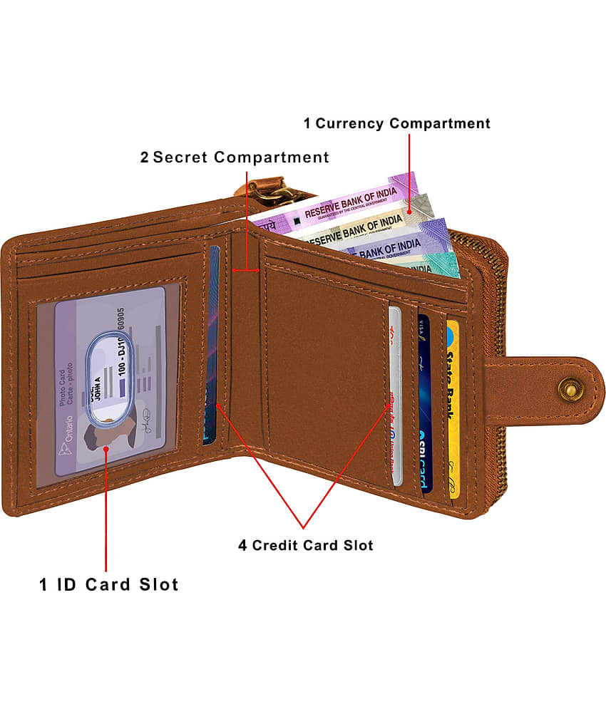 Lorenz Gray 100% Leather Men's RFID Wallet ( Pack of 1 ) view 2