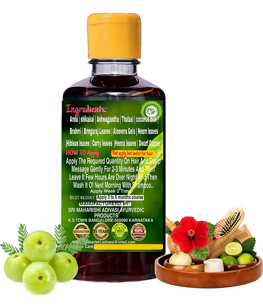 SRI MAHARISHI ADIVASI AYURVEDIC PRODUCTS - HERBAL PRODUCT - Hair Growth Bhringraj Oil 100 ml ( Pack of 1 ) view 2