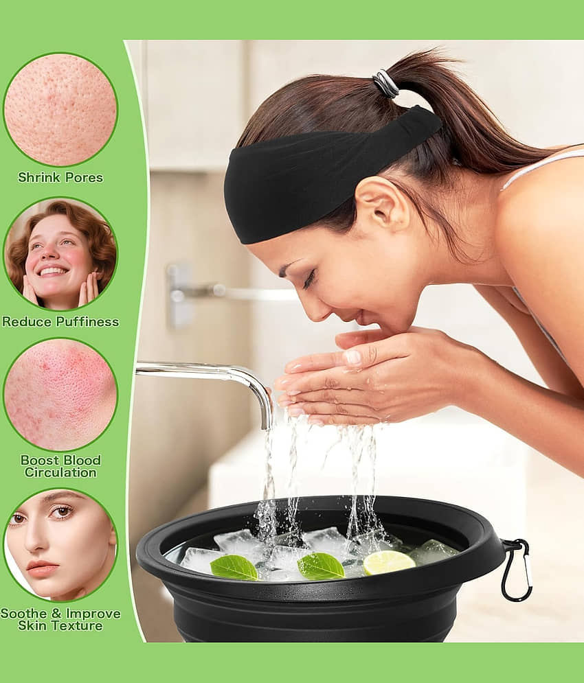 Silicone Ice Face Bowl for Facial Ice Bath, Ice Plunge Bowl for Face, Reusable Ice Facial Therapy Mold, Skin Care Ice Bowl for Pore Tightening Face Cooling Puffiness Reduction Beauty Ice Bath Tool for Home Spa Skincare Routine view 2