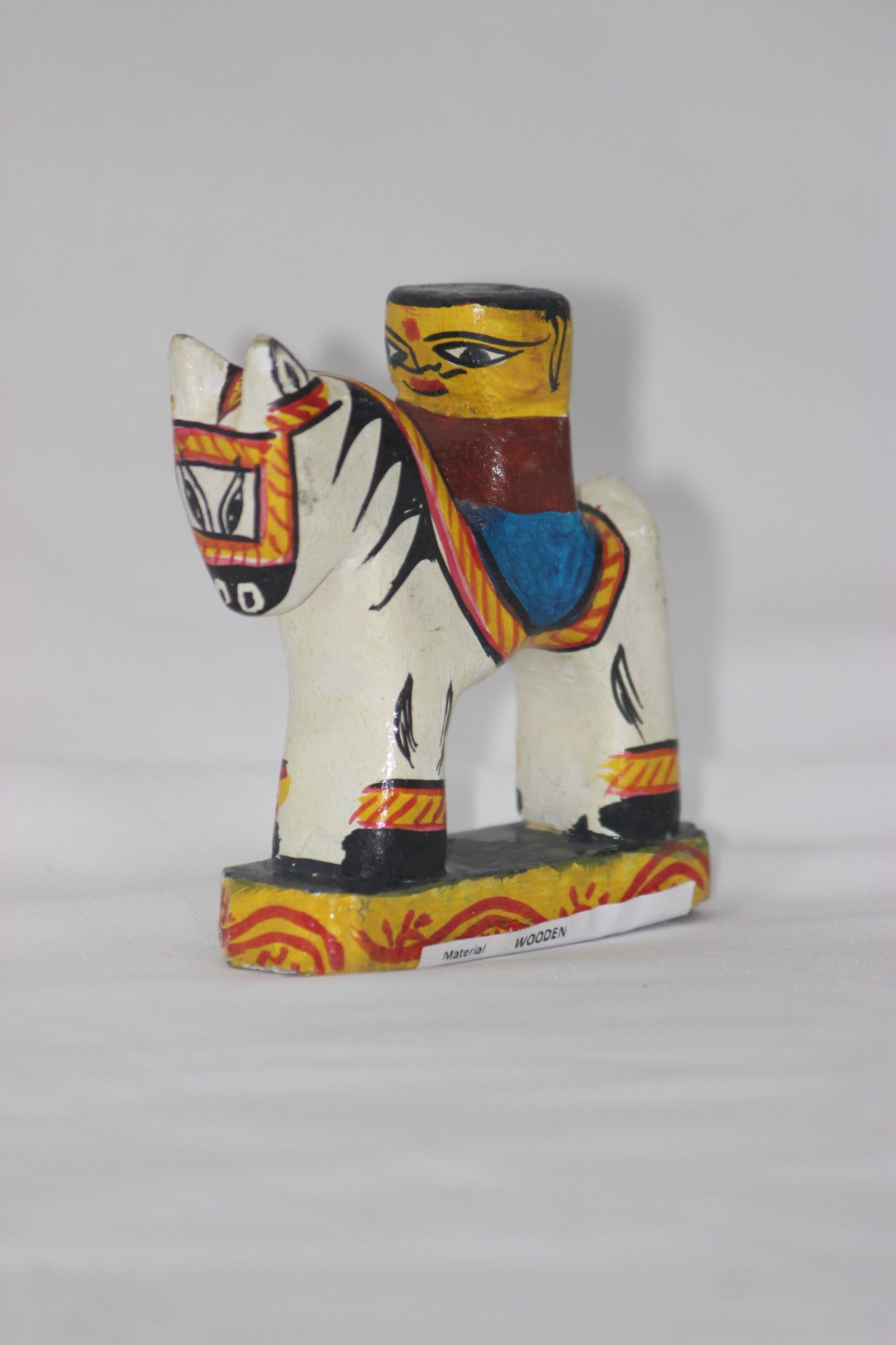 Wooden Handpainted White Kid Toy view 2