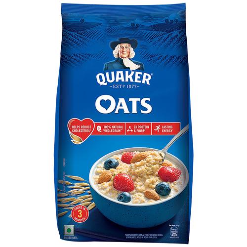 Quaker Oats - Natural Wholegrain, Nutritious Breakfast Cereals, Dalia Porridge, Easy To Cook, 1.5 kg Pouch