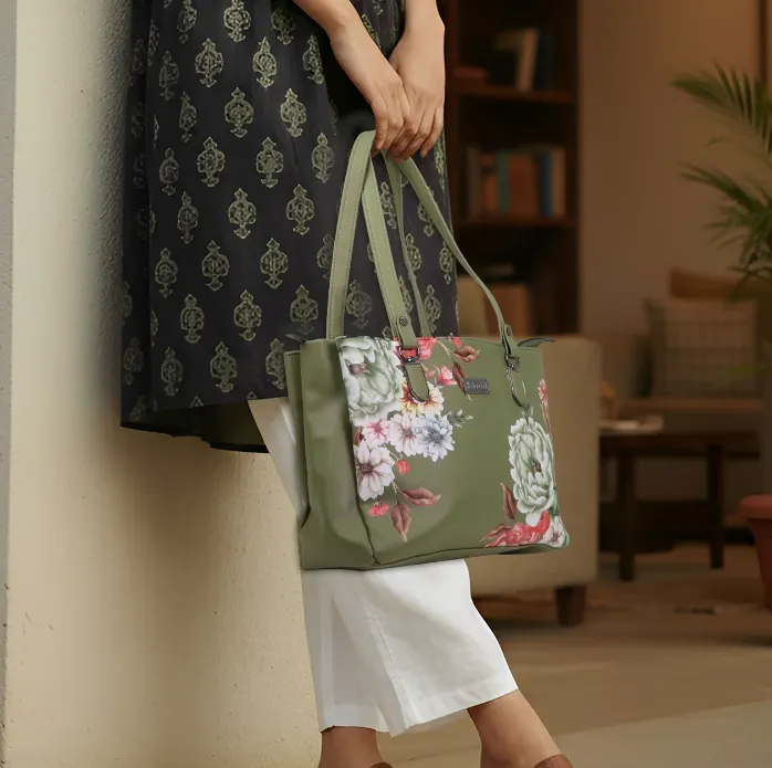 Blossom2.0 Handbag | JOTHI Women Green Shoulder Bag view 2