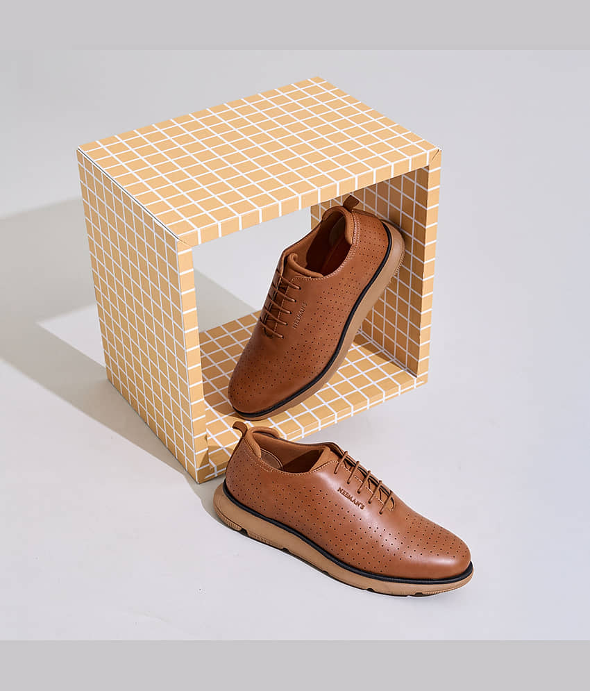 Neemans Flexy Brogues Tan Men's Sneakers