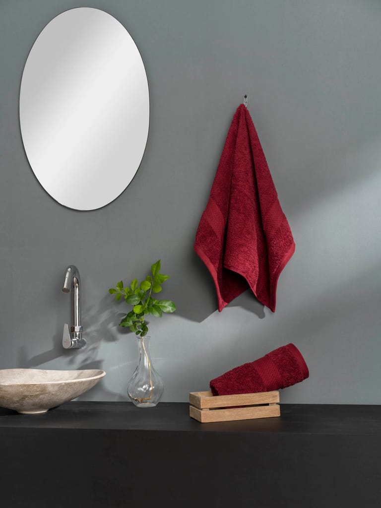 DDecor 100% Premium Cotton Hand Towel | Plain 500TC | Zero Twist with High Absorbency | Perfect for Everyday Use | Brio Collection | 40 CM X 60 CM