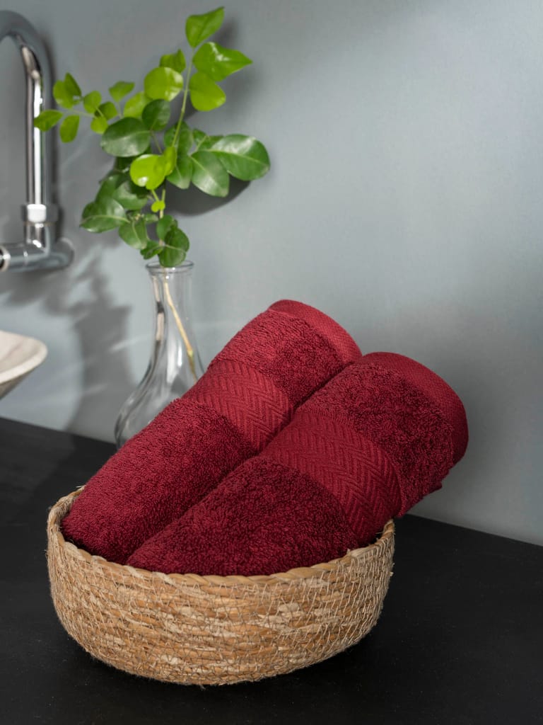 DDecor 100% Premium Cotton Hand Towel | Plain 500TC | Zero Twist with High Absorbency | Perfect for Everyday Use | Brio Collection | 40 CM X 60 CM view 2