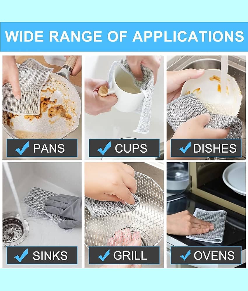 VillWin Stainless Steel Kitchen Cleaning Cleaning Cloth ( Pack of 15 ) view 2