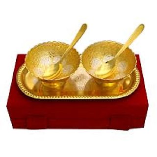 Golden silver plated designer bowls view 2