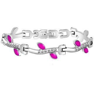Silver Plated American Diamond Bracelet For Women By 5star online store view 2
