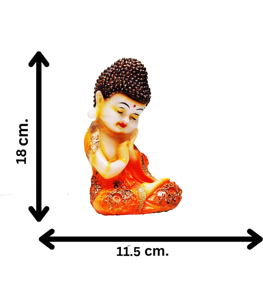 Miss Peach Samadhi Buddha Showpiece 17.78 cm - Pack of 1 view 2
