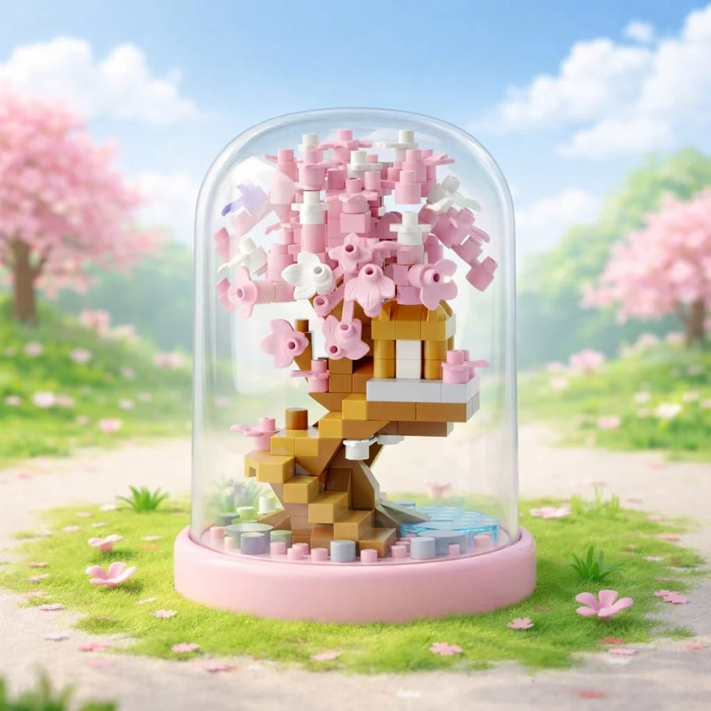Spring Cherry Blossom Tree Building Block (1Pc) view 2