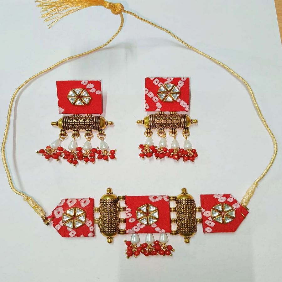 Copper and Brass and Steel and Wood and Paper and Stones and Fabric Chains & Necklaces-Handicraft