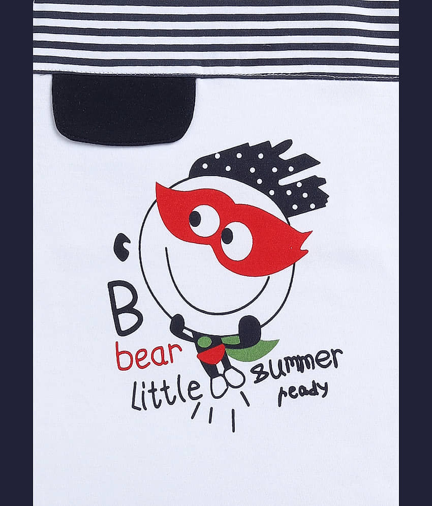 CUTOPIES Pack of 1 Boys Cotton Blend T-Shirt & Shorts Set ( Red ) view 2