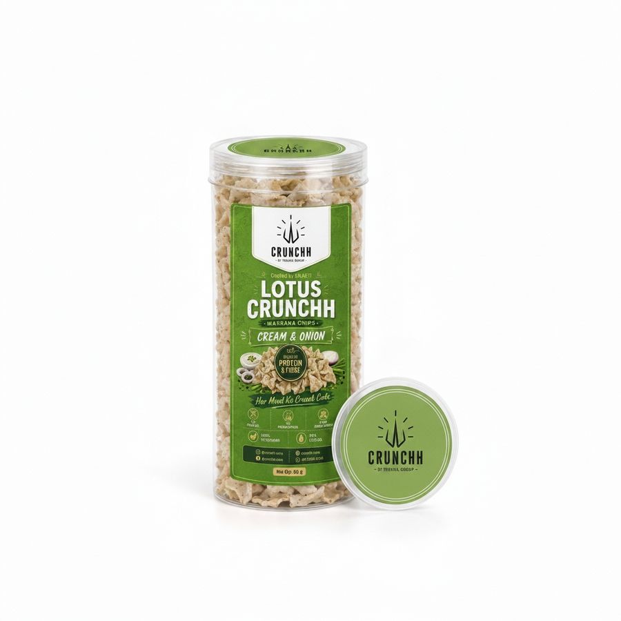 LOTUS CRUNCH MAKHANA CHIPS - 80 gm - One plastic jar