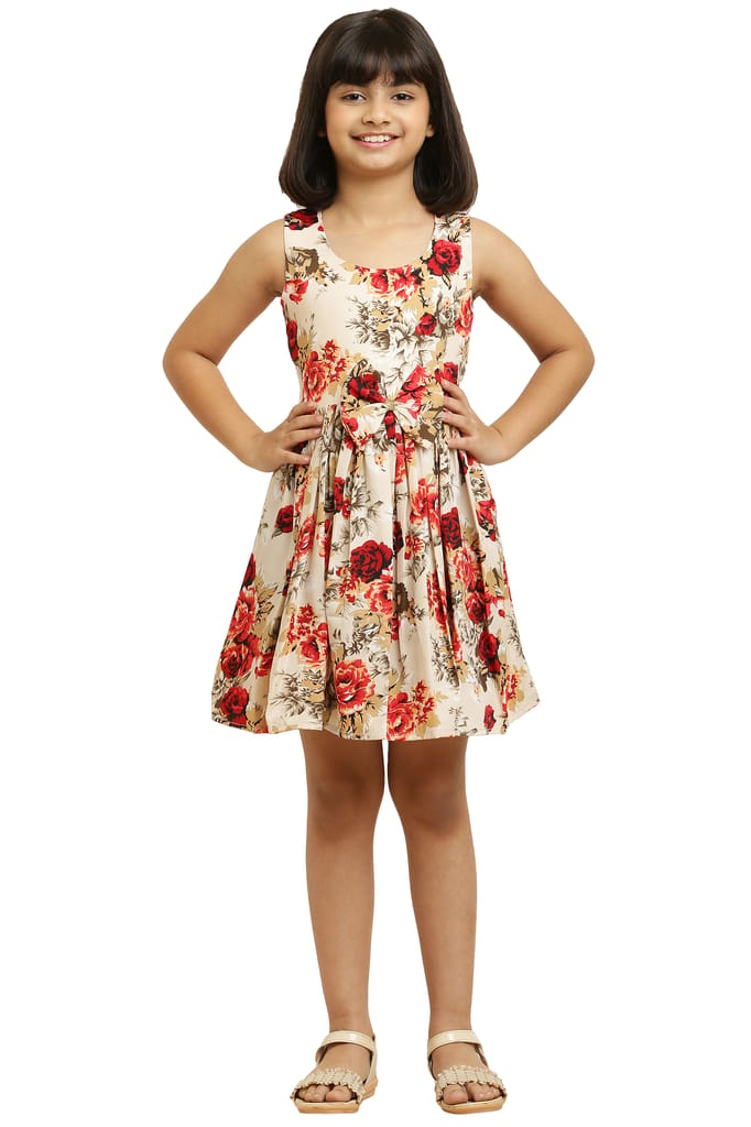 Tinkle Classy Cream Frock & Dress For Girls. view 2