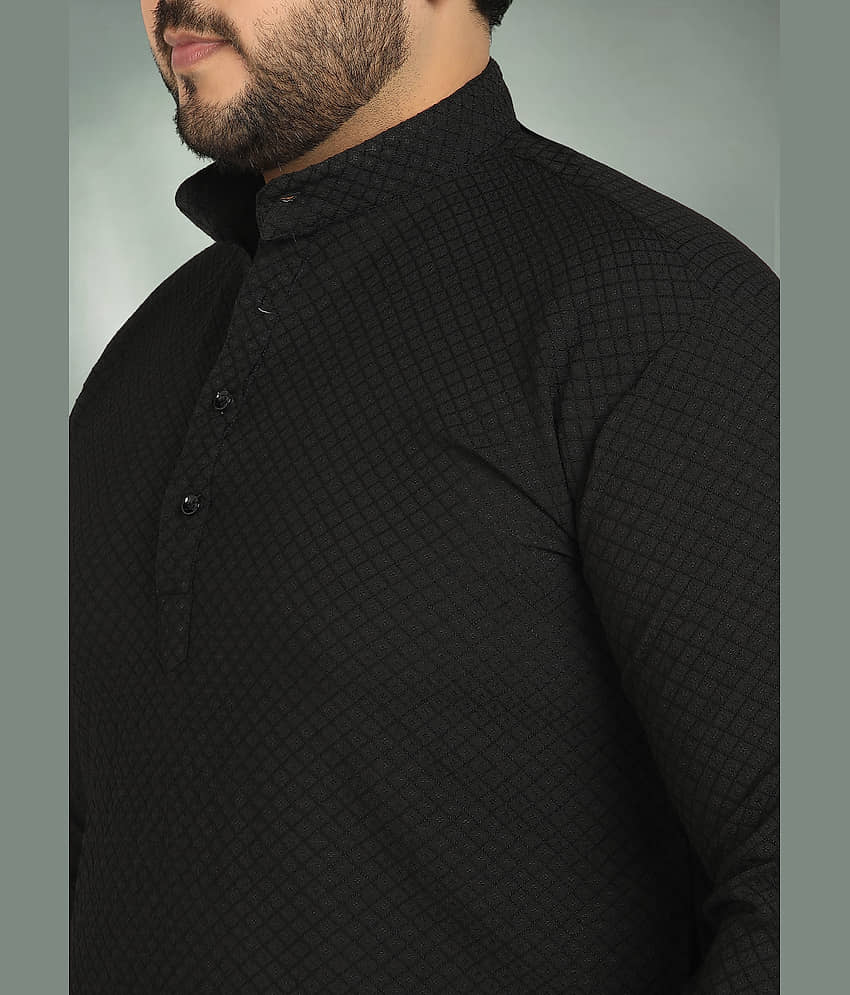 adwynpeter Maroon Cotton Men's Regular Kurta ( Pack of 1 ) view 2