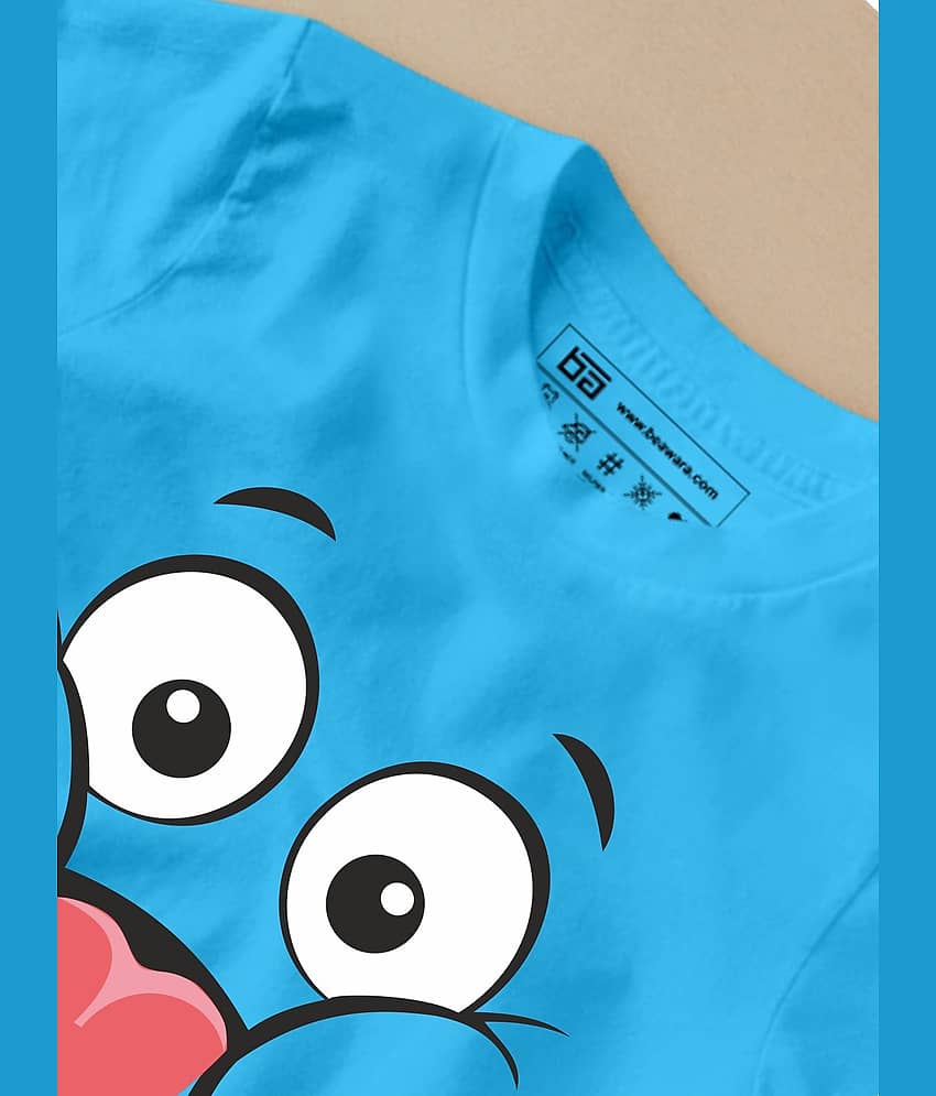 Be Awara Pack of 2 Boys Cotton T-Shirt ( Blue ) view 2