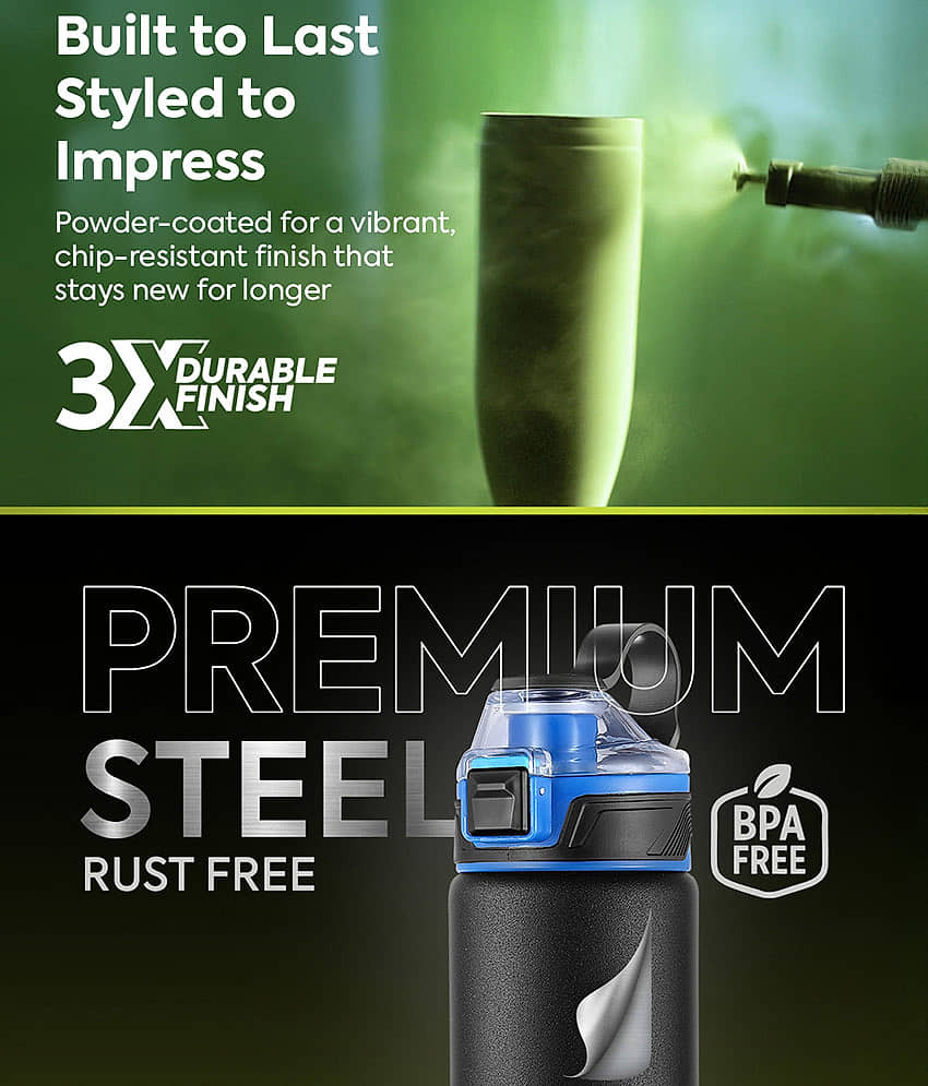 Pexpo Arctic Brown Stainless Steel Fridge Water Bottle 800 mL ( Set of 1 ) view 2