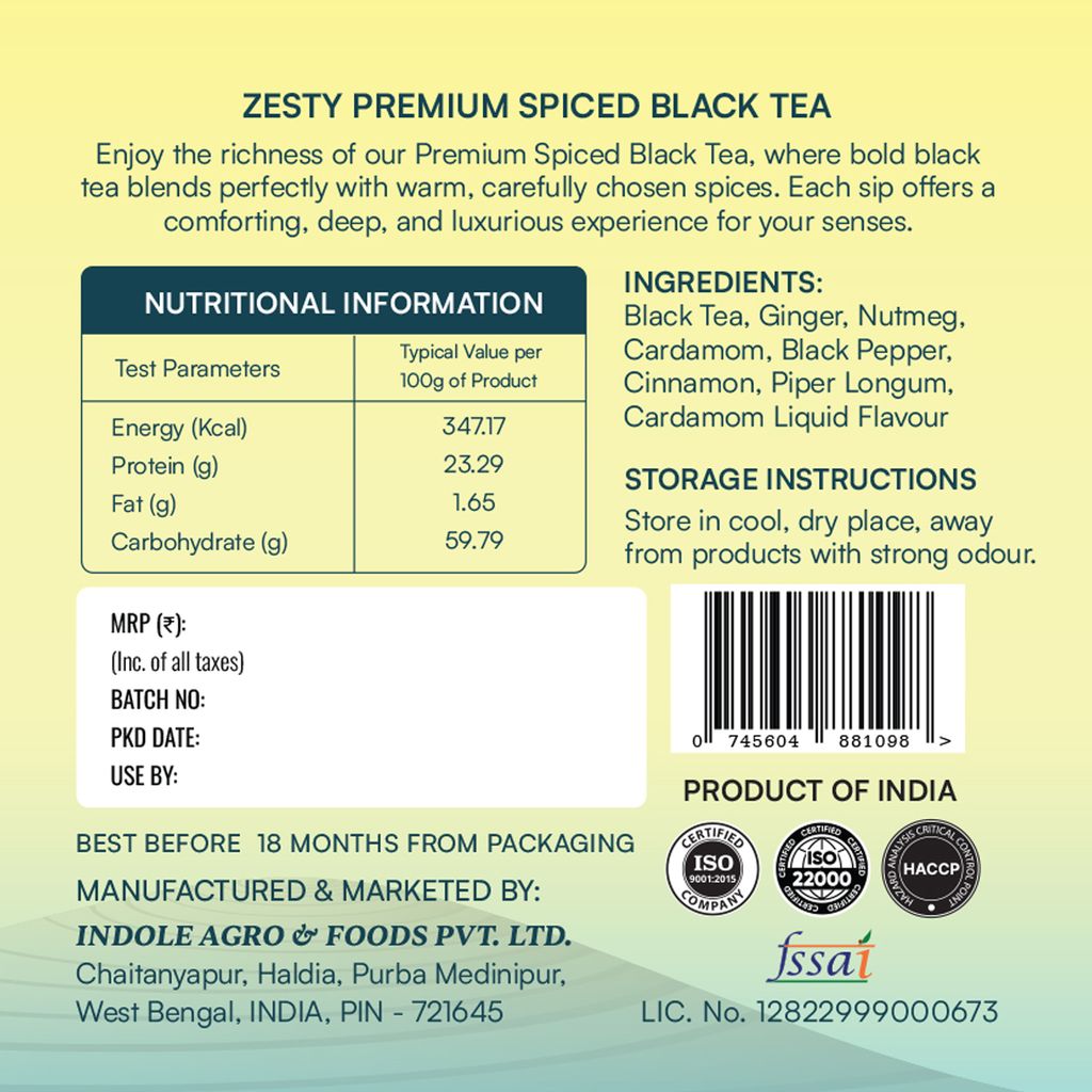 TEADAAN Spiced Black Tea with Indian Herbal Spices, 75gm Loose Leaf (36 Cups) - Authentic Indian Masala Chai – Rich, Bold & Aromatic | Strong Taste view 2