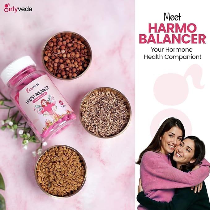 Girlyveda Harmo Balancer – Ayurvedic PCOS & PCOD Support Capsules – Hormonal Balance – 60 Caps view 2