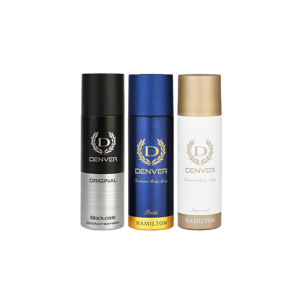 Denver Black Code, Pride & Imperial Nano Deodorant for Men 50ml (Pack of 3)