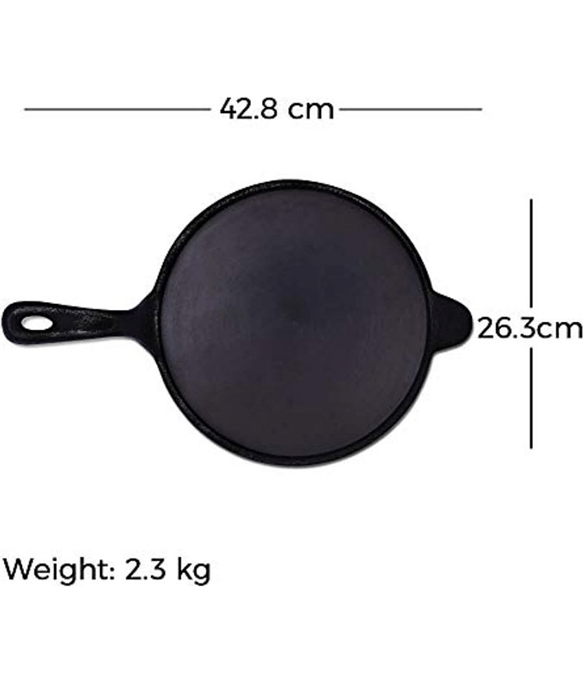 The Indus Valley Super smooth Cast Iron Tawa with Long Handle Tawa view 2