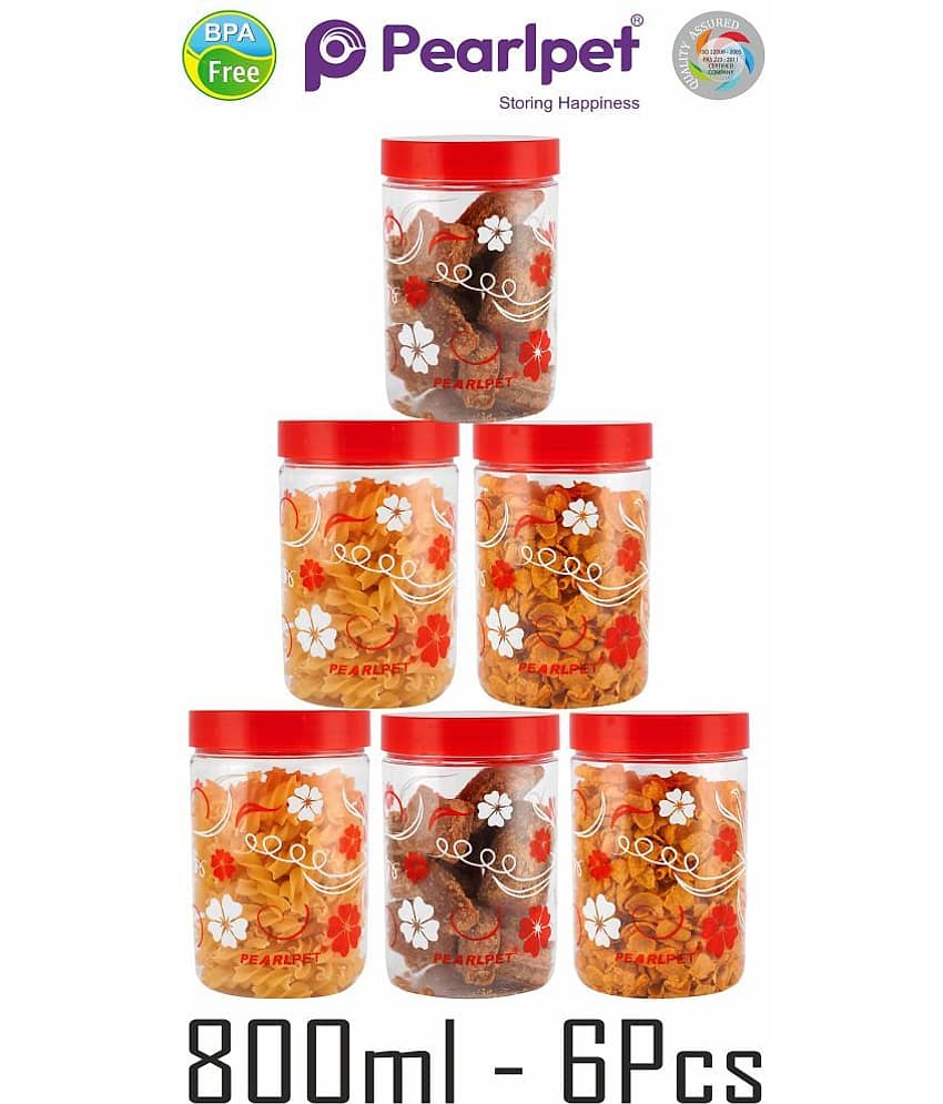 PearlPet - Red Polyproplene Food Container ( Pack of 6 ) view 2