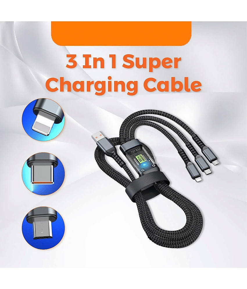 100W Fast Charging Type-C Cable | Durable Braided USB-C to USB-C Cord with Smart Chip | Quick Charge & High-Speed Data Transfer
