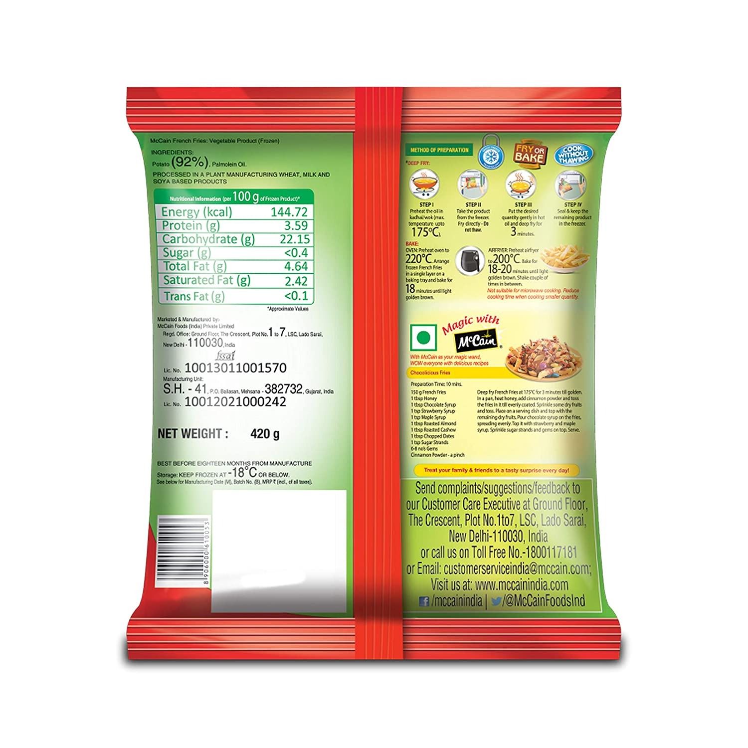 McCain French Fries Regular Pack, 420 gm view 2