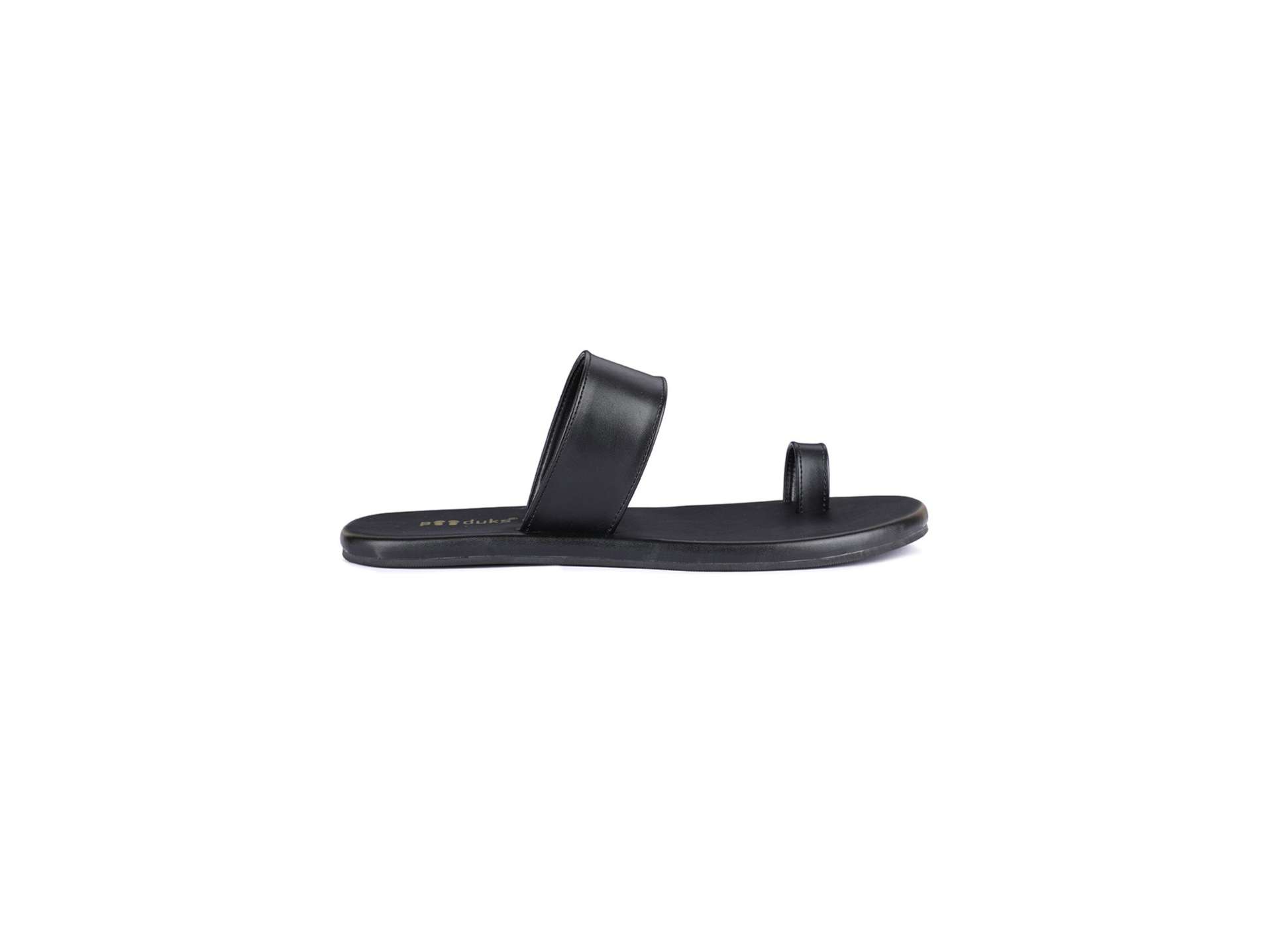 Paaduks Vaana Black Men Flats - UK 11 view 2