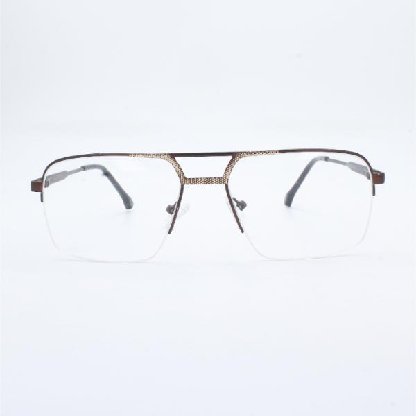 Lensoz Elite X Luxe Half Rim Rectangle 2 - Medium - Deep Brown view 2